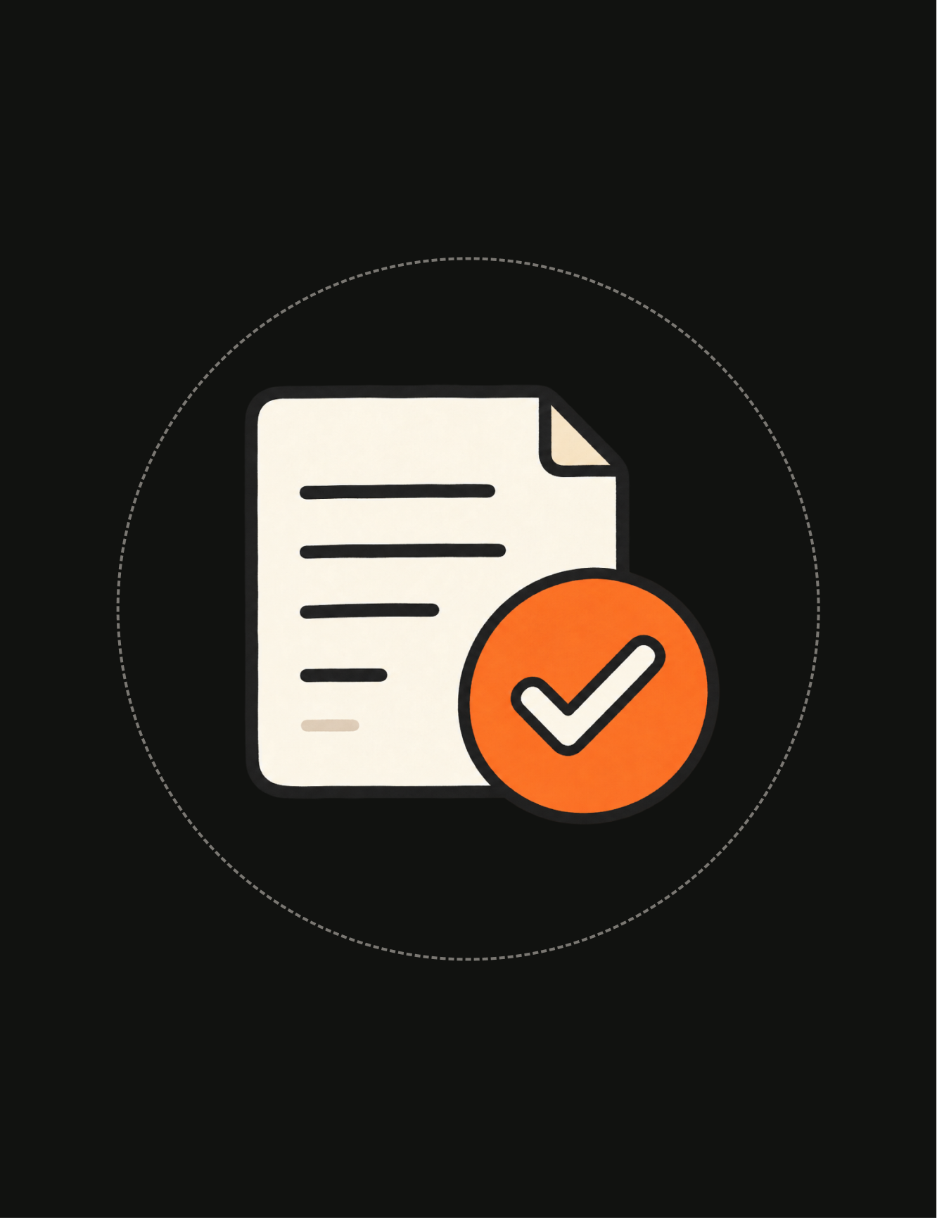 Document with approval check mark